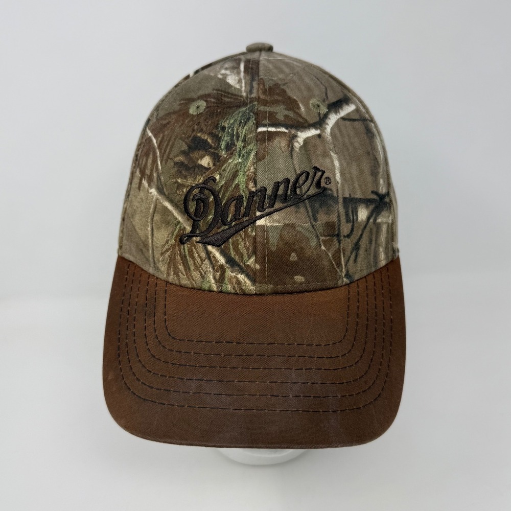 Danner Camouflage Baseball Cap Brown Brim Adjustable Strapback Mens Hat Camo